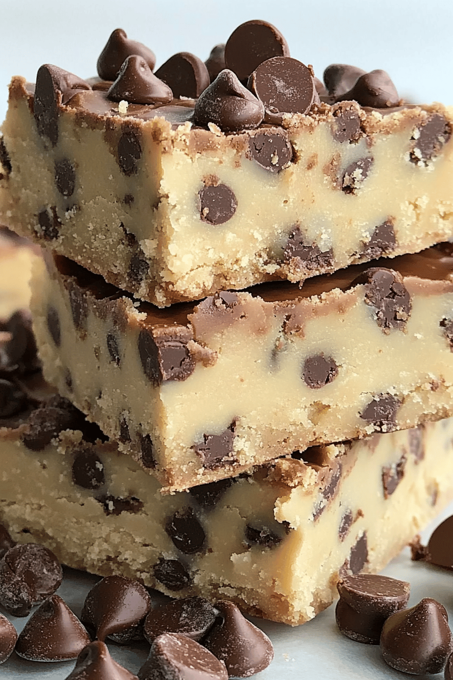 Easy No-Bake Cookie Dough Bars Final Dish Presentation