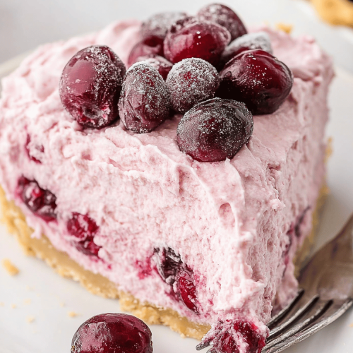 Easy No-Bake Cranberry Fluff Pie Recipe