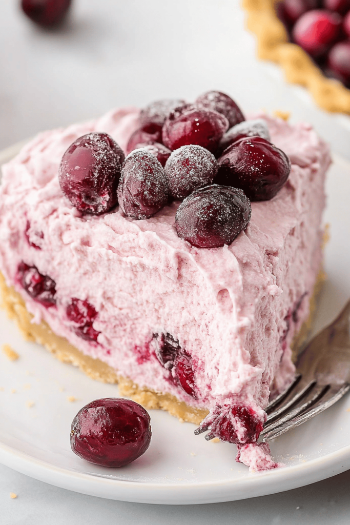 Easy No-Bake Cranberry Fluff Pie Recipe