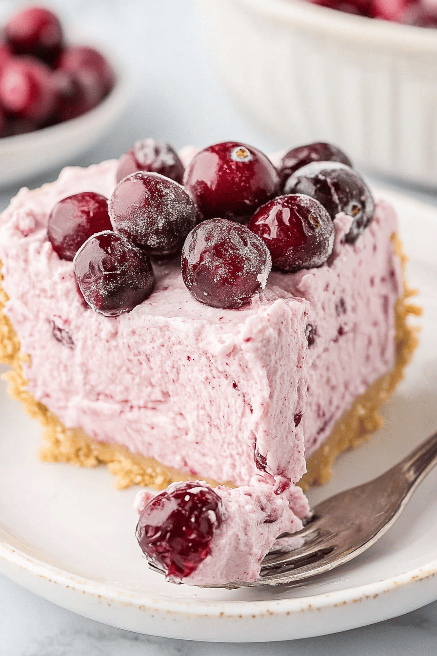 Easy No-Bake Cranberry Fluff Pie Recipe ingredients