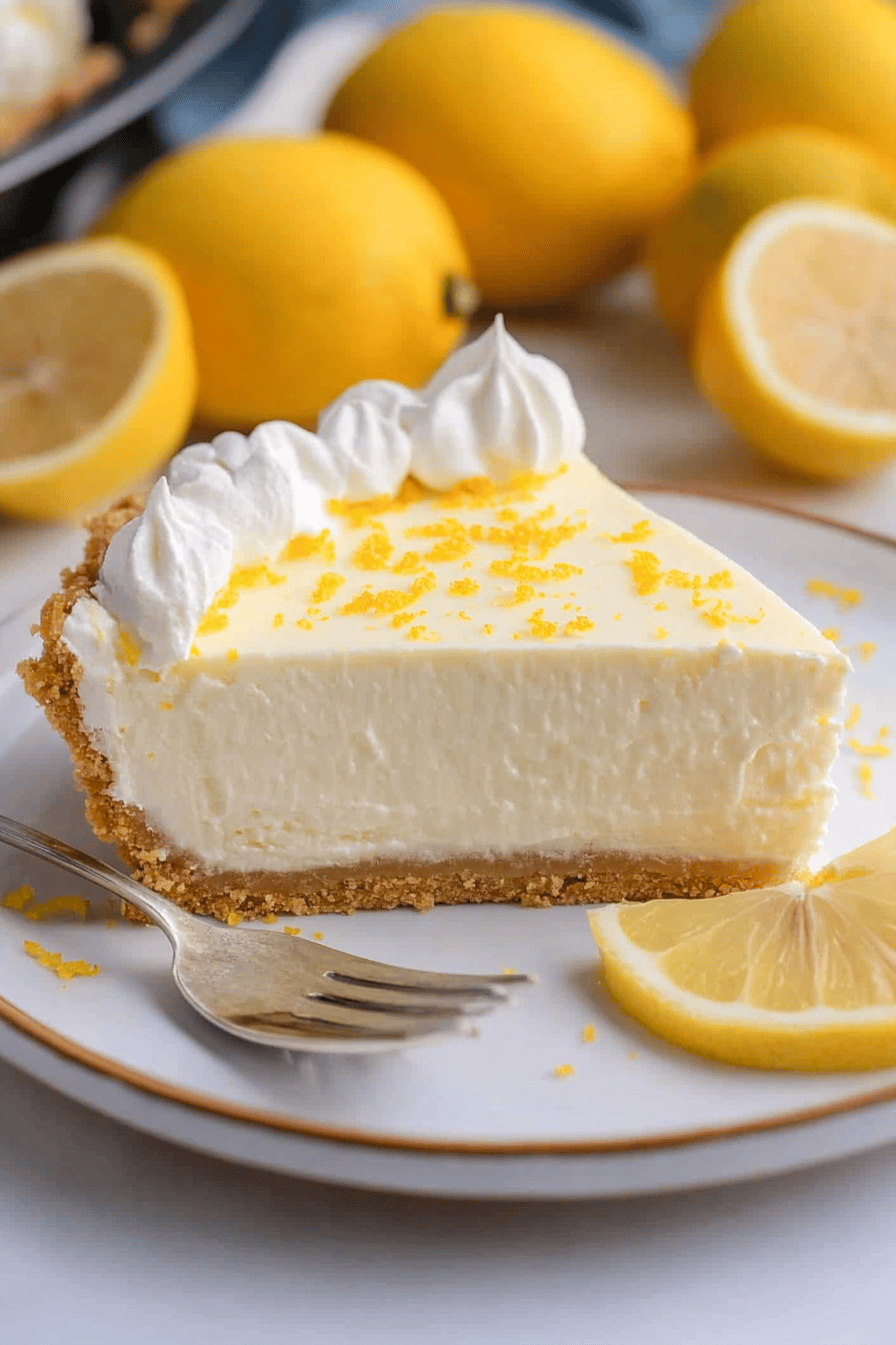 Easy No-Bake Lemon Icebox Pie Recipe Final Dish Presentation