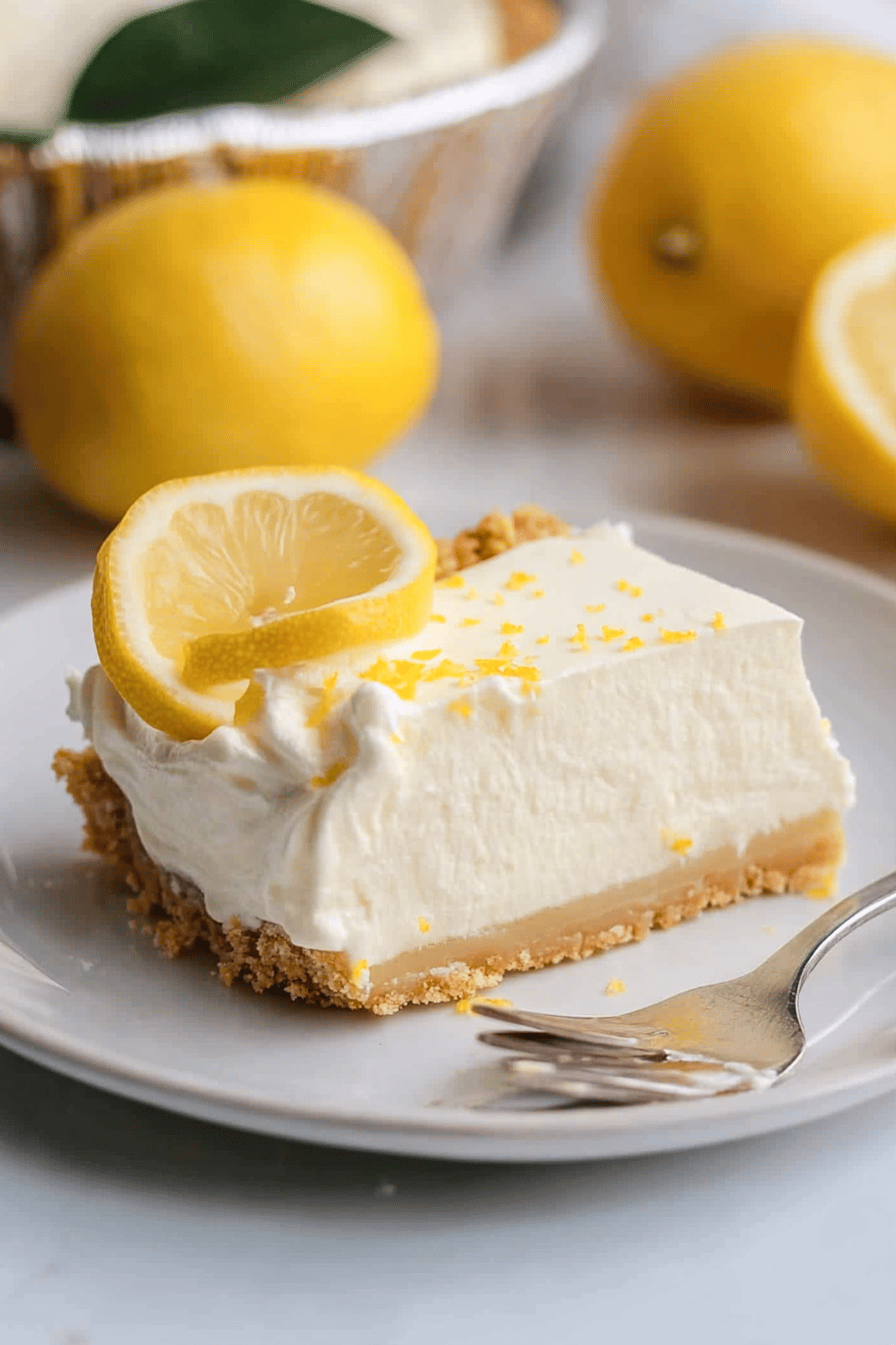 Easy No-Bake Lemon Icebox Pie Recipe Final Dish Presentation