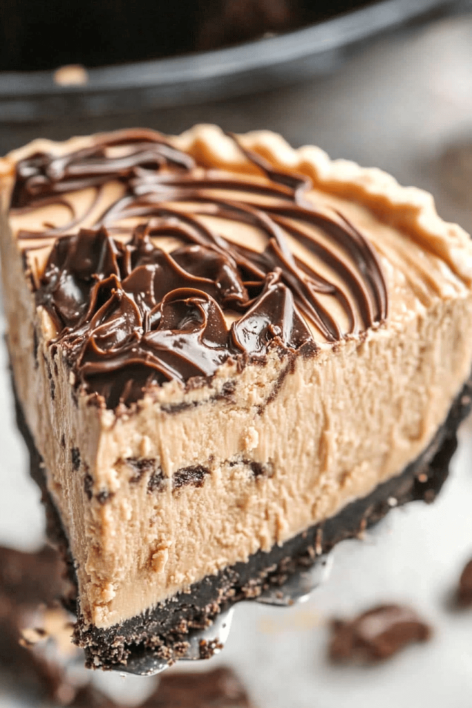 Easy No-Bake Peanut Butter Fudge Pie