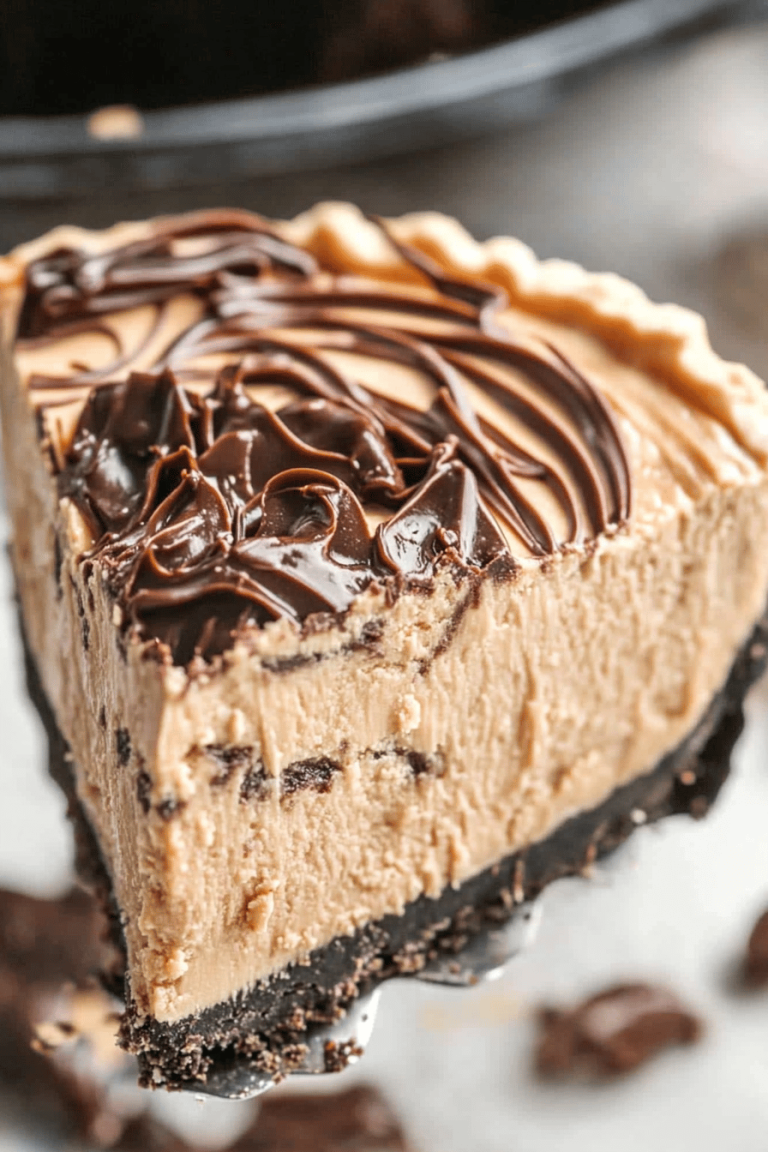 Easy No-Bake Peanut Butter Fudge Pie