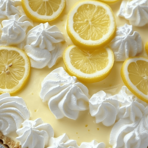 Easy No-Bake Triple Layer Lemon Pudding Pie