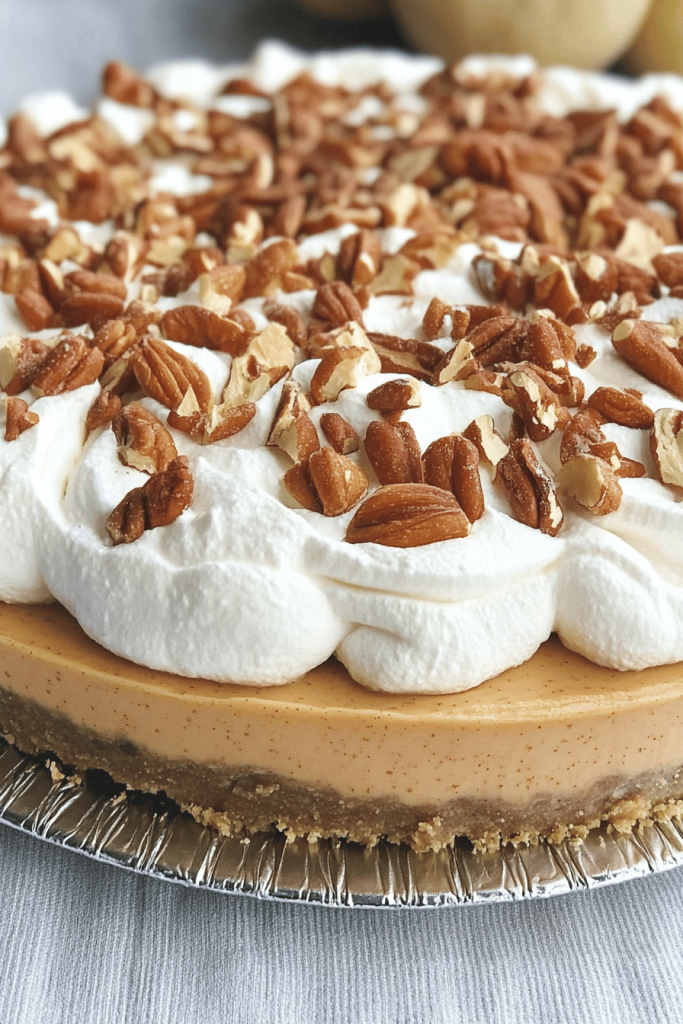Easy No-Bake Triple Layer Pumpkin Pie