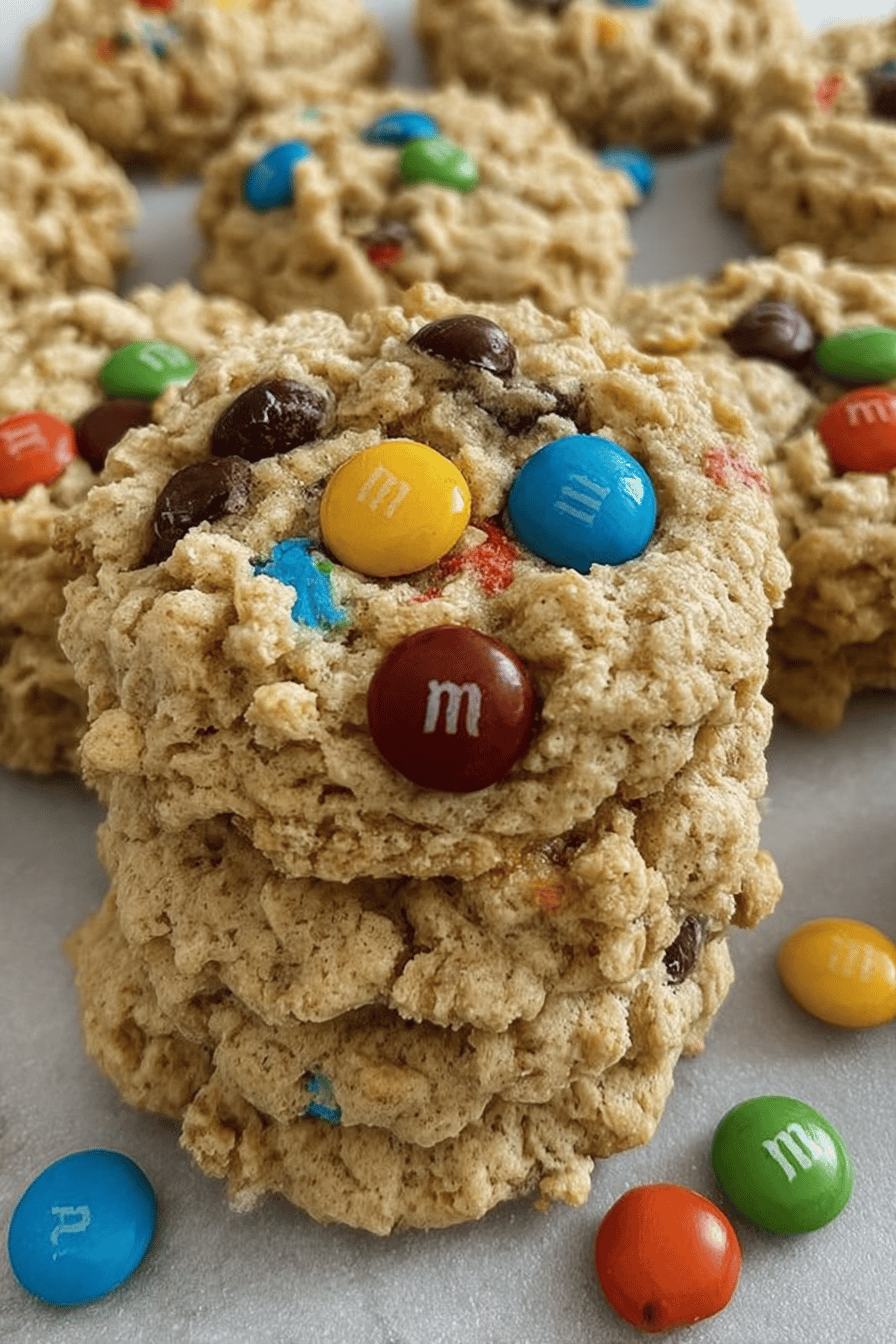 Easy No-Flour Monster Cookies Recipe Final Dish Presentation