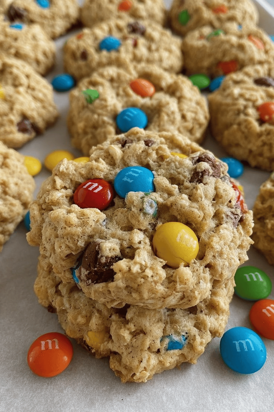Easy No-Flour Monster Cookies Recipe Final Dish Presentation