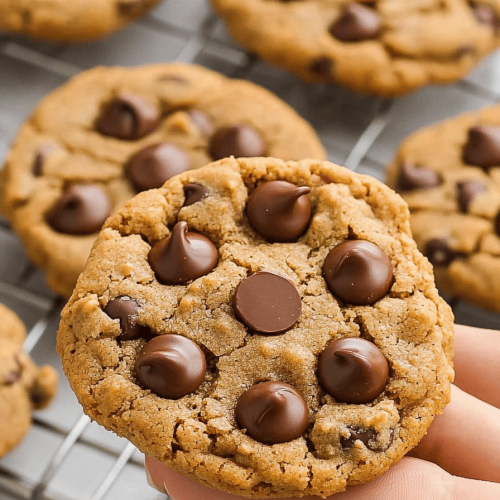 Easy No-Flour Peanut Butter Chocolate Chip Cookies