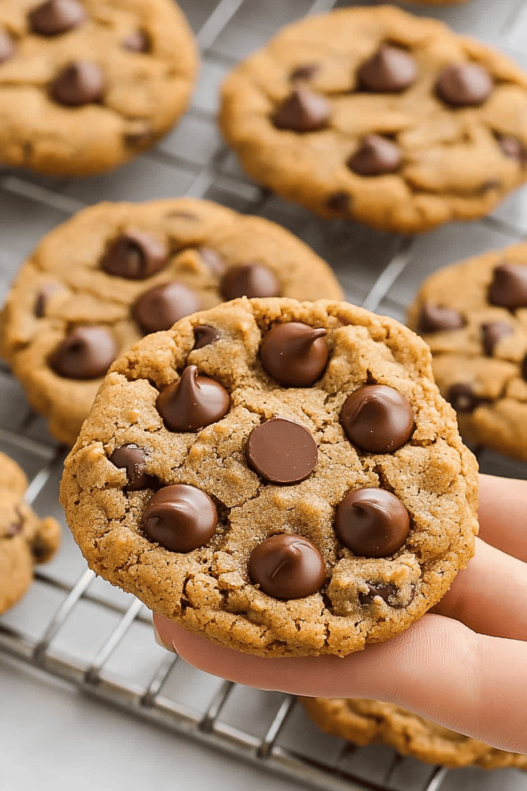 Easy No-Flour Peanut Butter Chocolate Chip Cookies