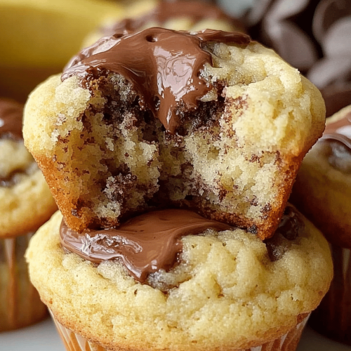 Easy Nutella Swirl Banana Muffins