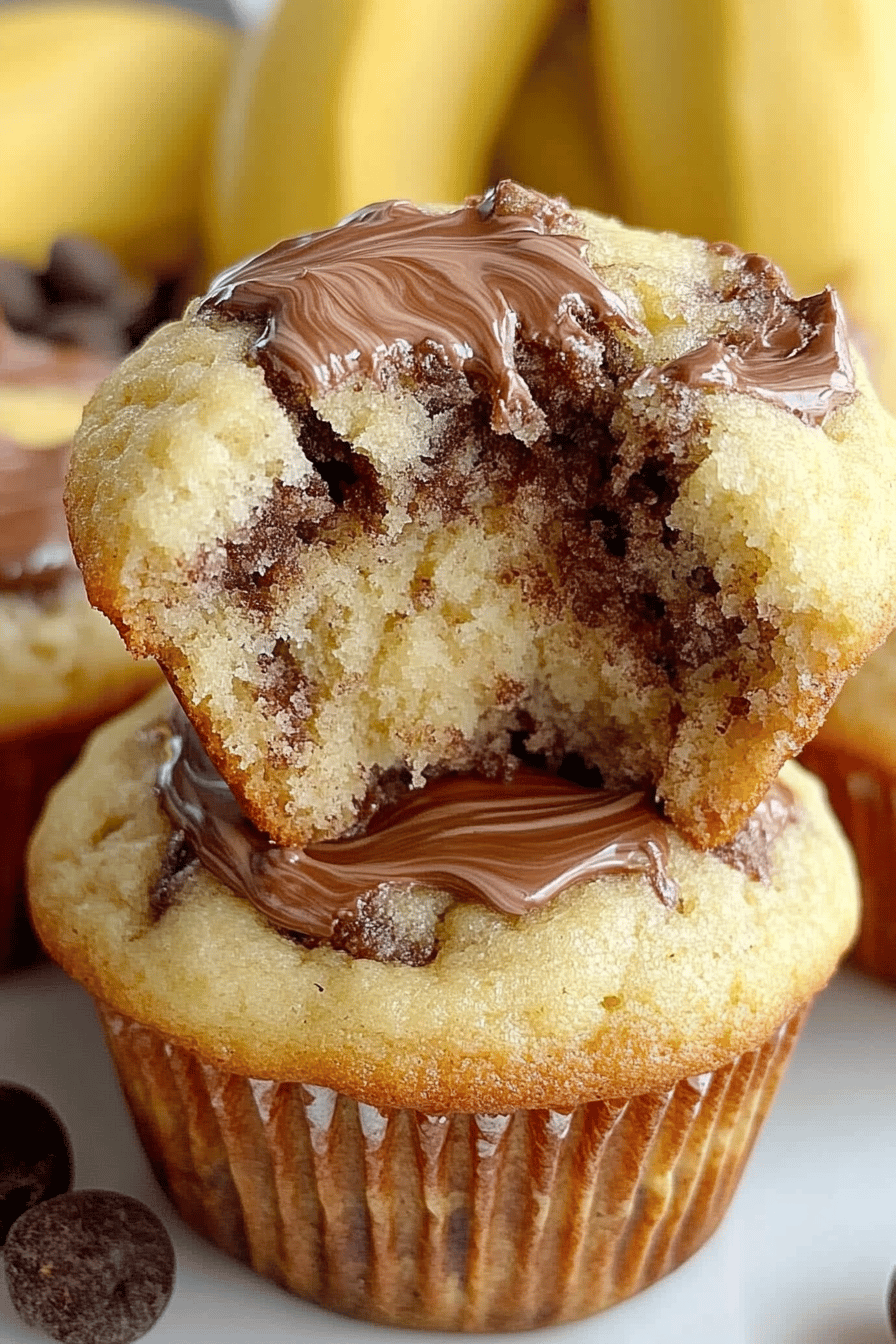 Easy Nutella Swirl Banana Muffins ingredients