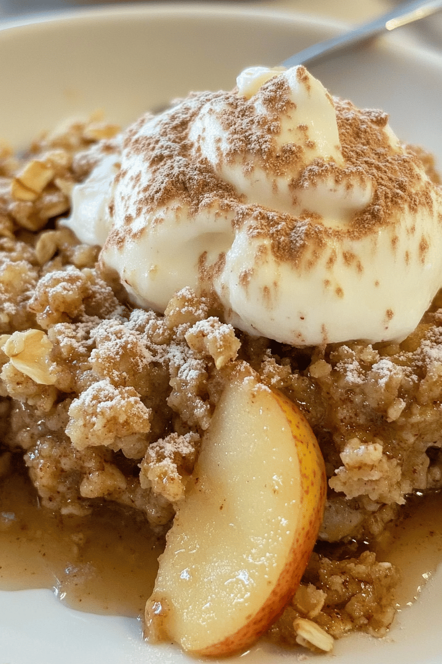 Easy Oatmeal Apple Crumble Final Dish Presentation