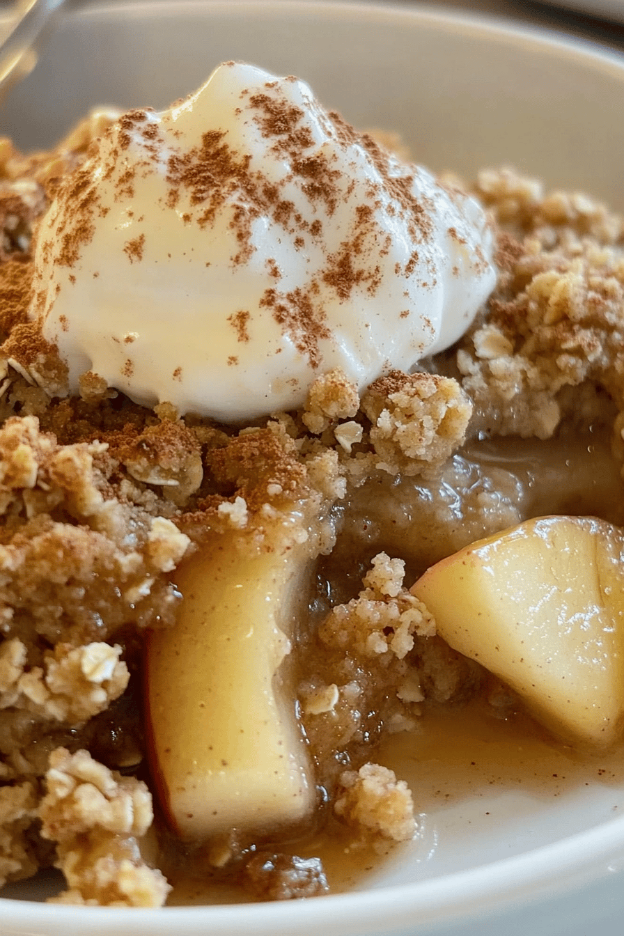 Easy Oatmeal Apple Crumble Final Dish Presentation