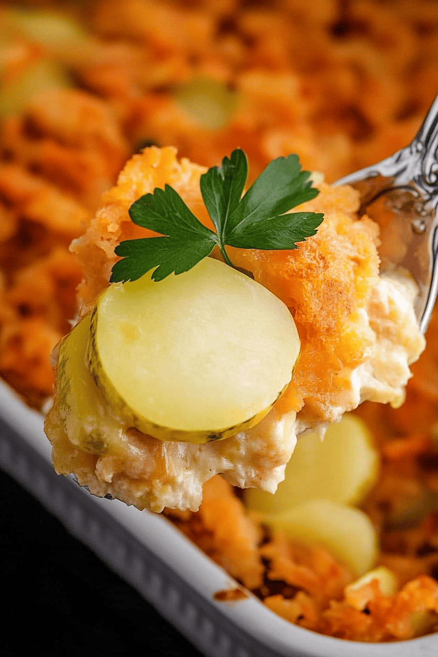 Easy Old-Fashioned Squash Casserole Recipe Final Dish Presentation