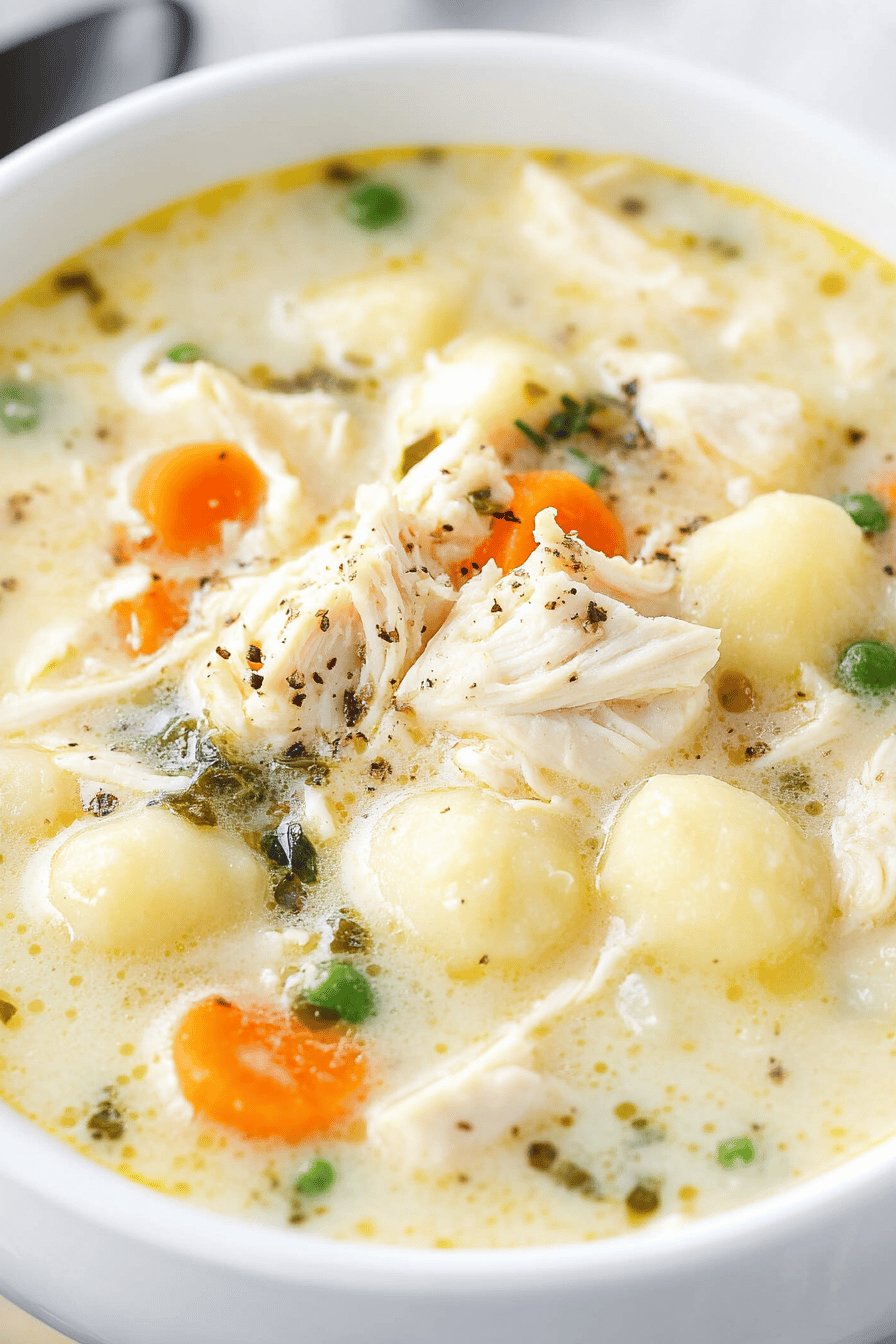 Easy Olive Garden Chicken Gnocchi Soup Recipe Final Dish Presentation