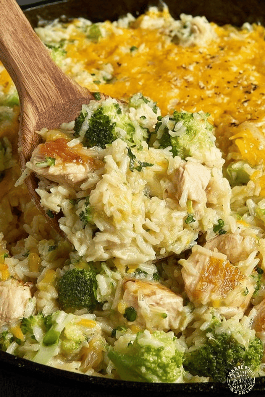 Easy One-Pot Cheesy Chicken Broccoli Rice ingredients
