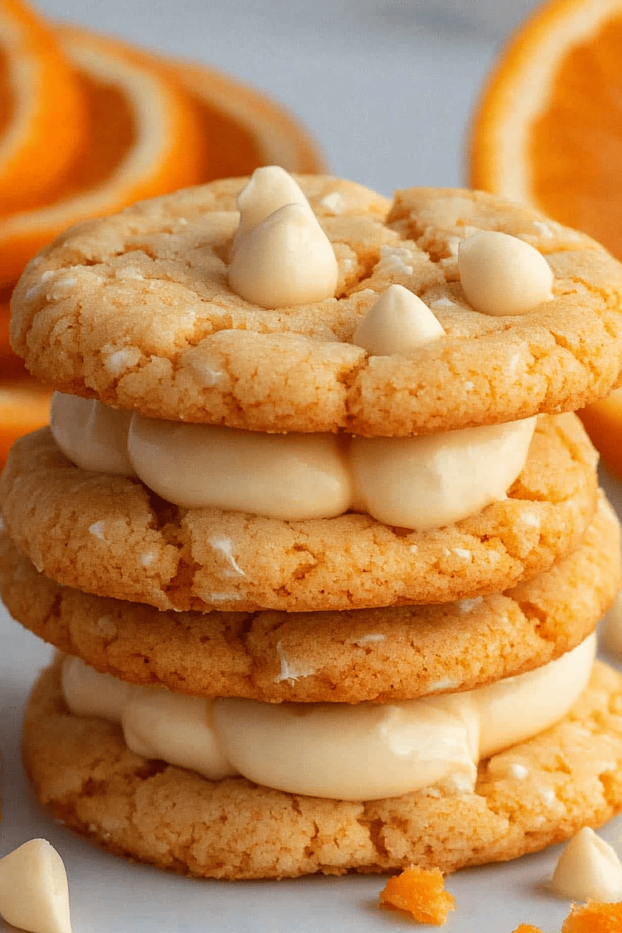 Easy Orange Creamsicle Cookies Recipe Final Dish Presentation
