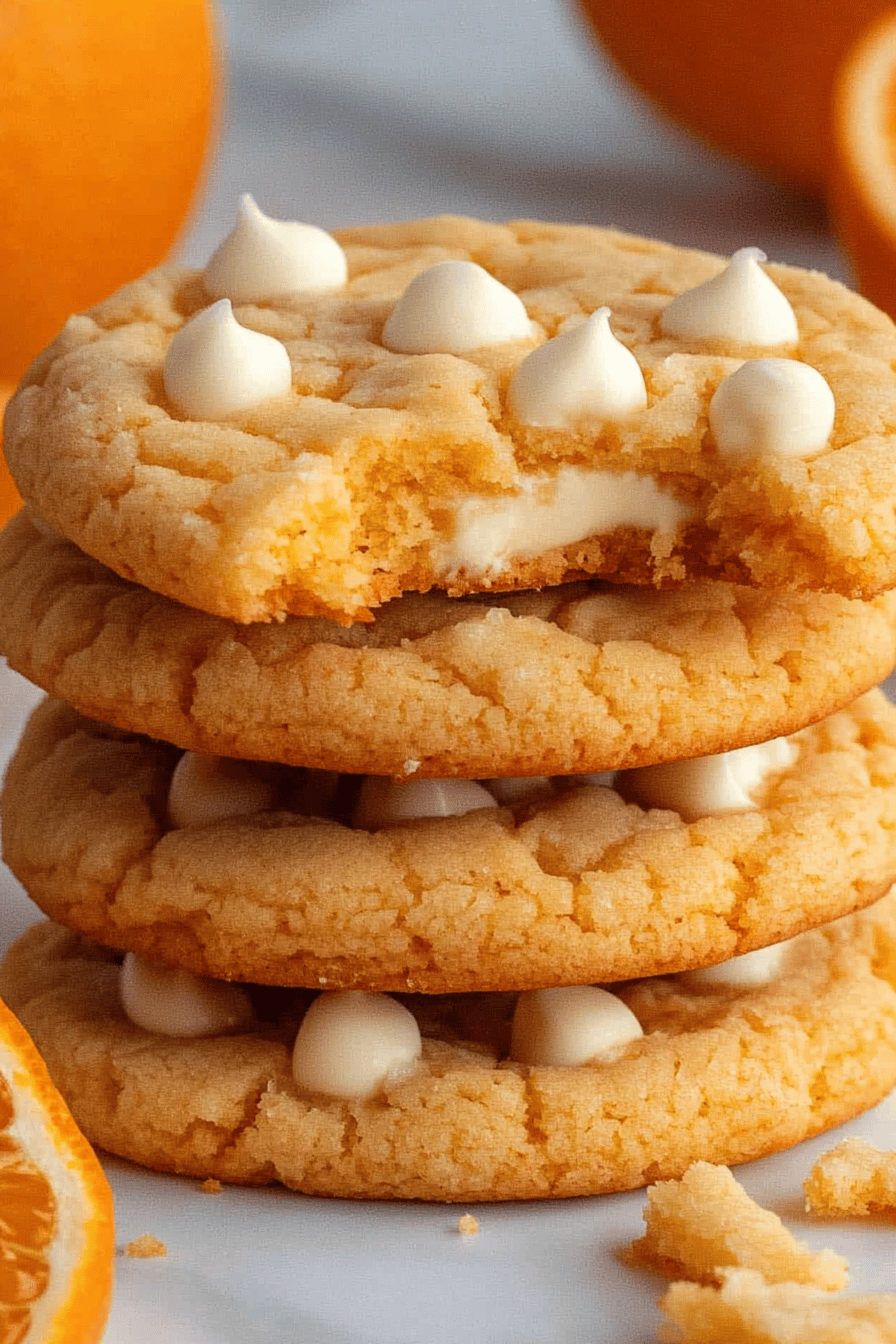 Easy Orange Creamsicle Cookies Recipe Final Dish Presentation