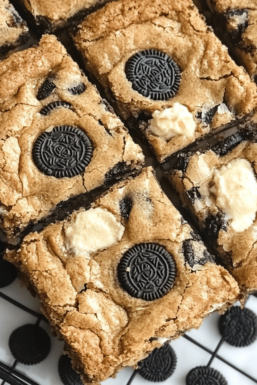 Easy Oreo Cookies & Cream Blondie Bars ingredients