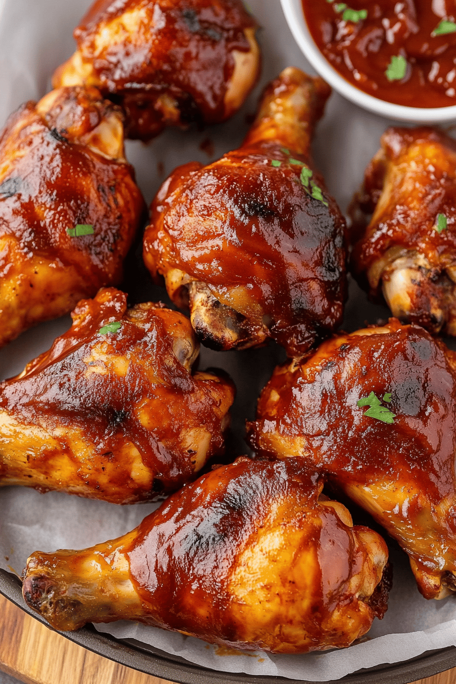 Easy Oven-Baked BBQ Chicken Drumsticks Recipe Final Dish Presentation