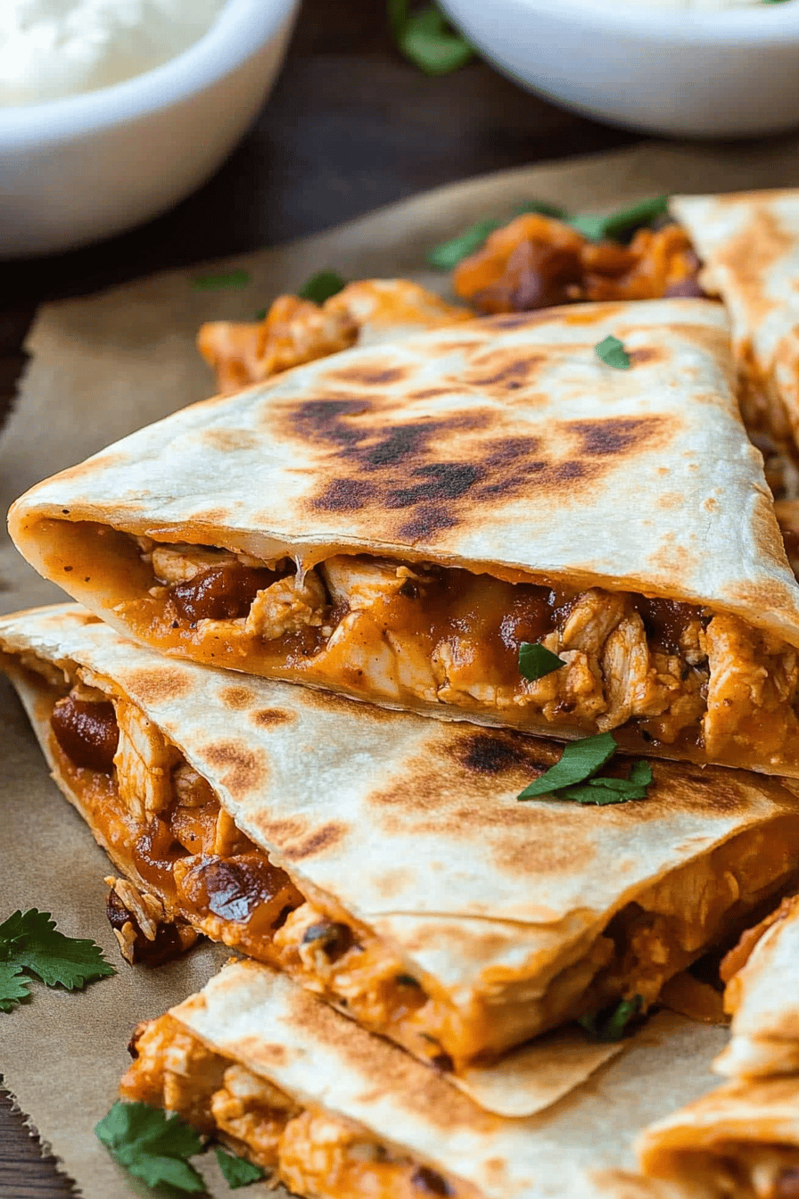 Easy Oven-Baked Chicken Quesadillas Final Dish Presentation