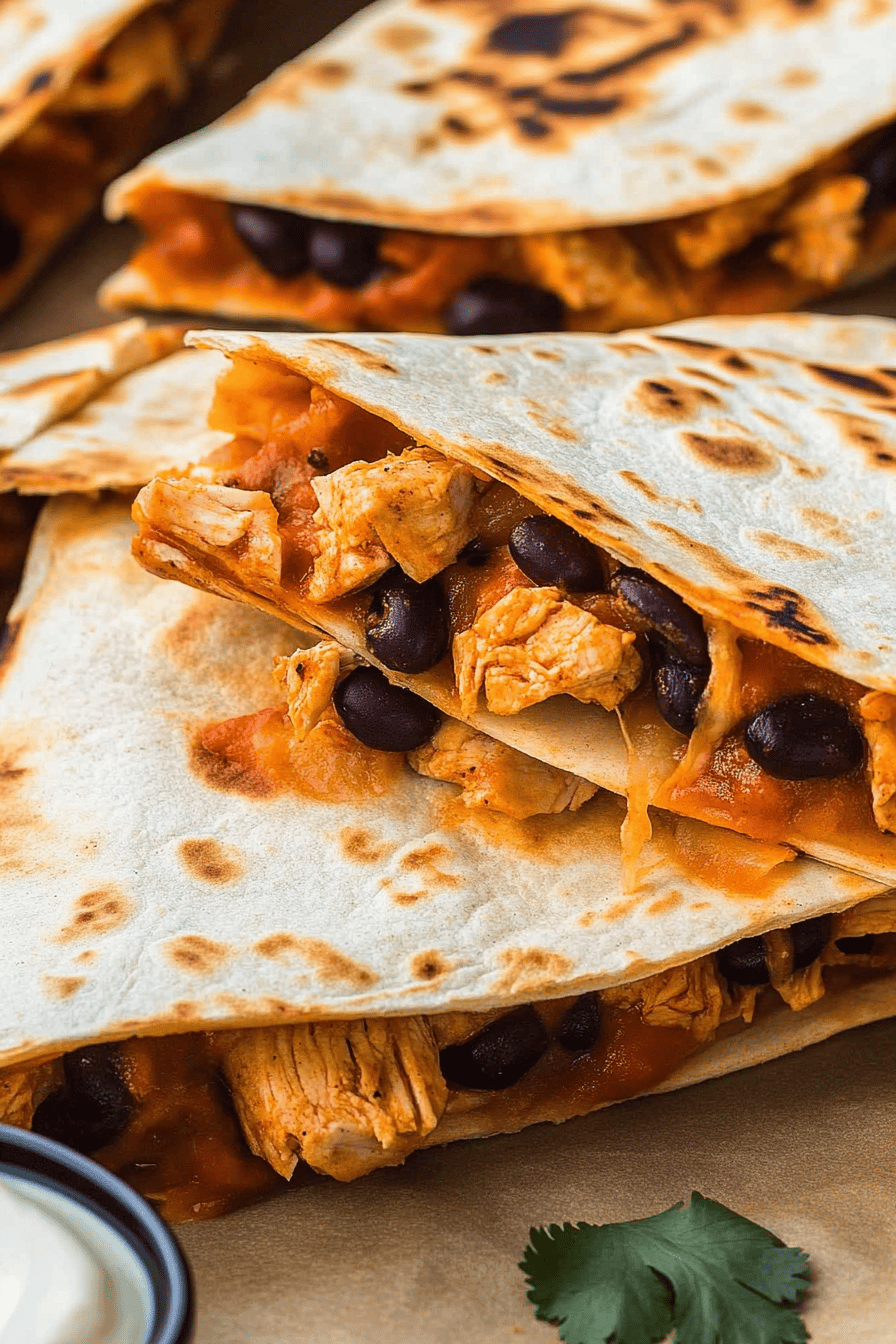 Easy Oven-Baked Chicken Quesadillas Final Dish Presentation