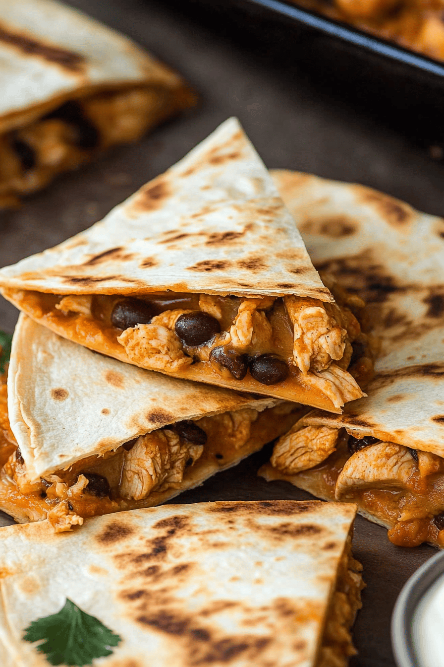 Easy Oven-Baked Chicken Quesadillas ingredients