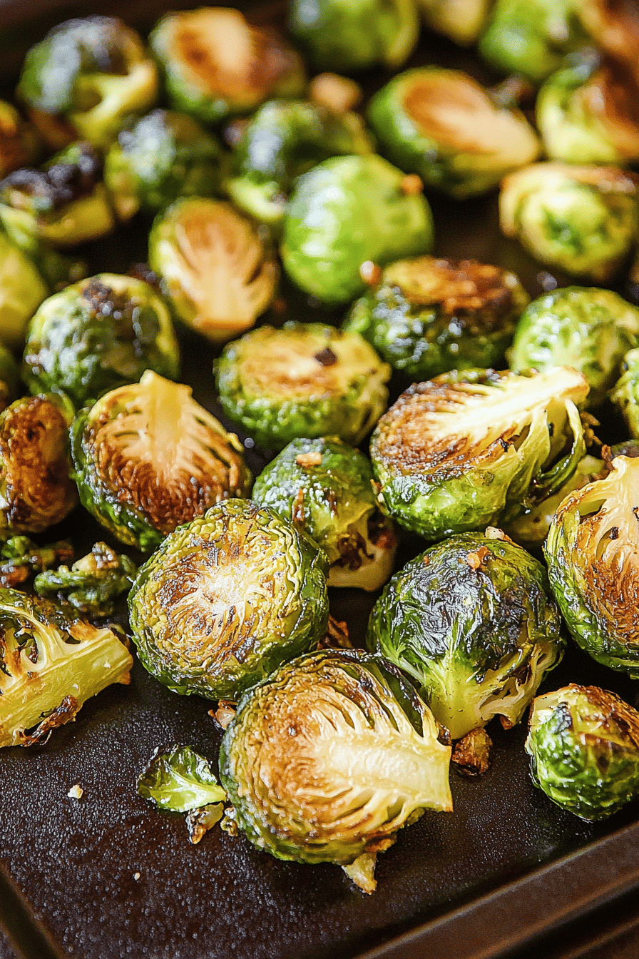 Easy Oven-Roasted Brussels Sprouts Recipe Final Dish Presentation