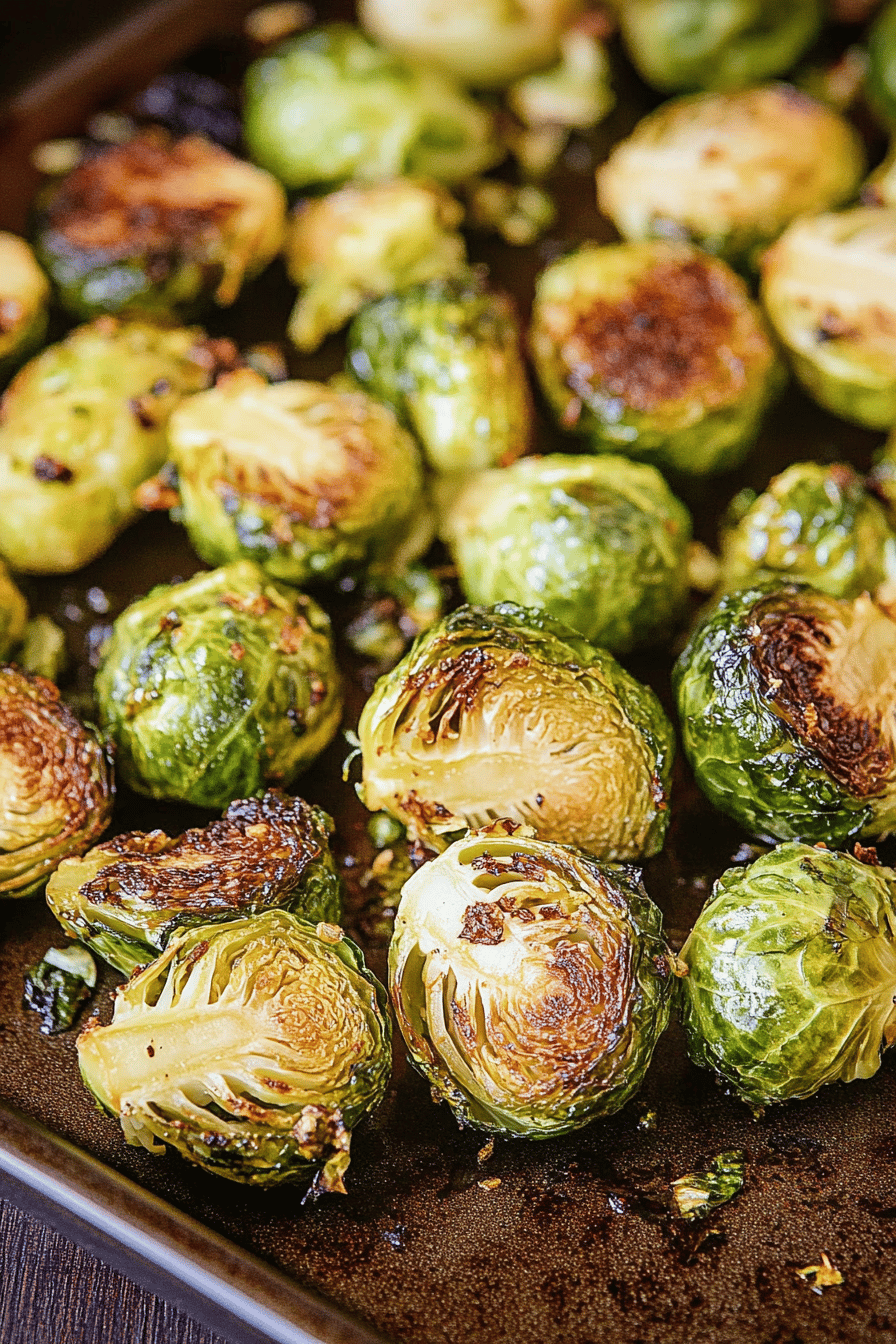 Easy Oven-Roasted Brussels Sprouts Recipe Final Dish Presentation