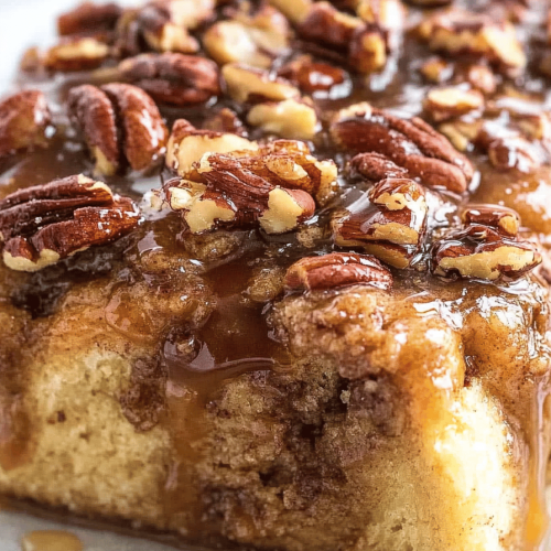 Easy Overnight Caramel Pecan Cinnamon Rolls