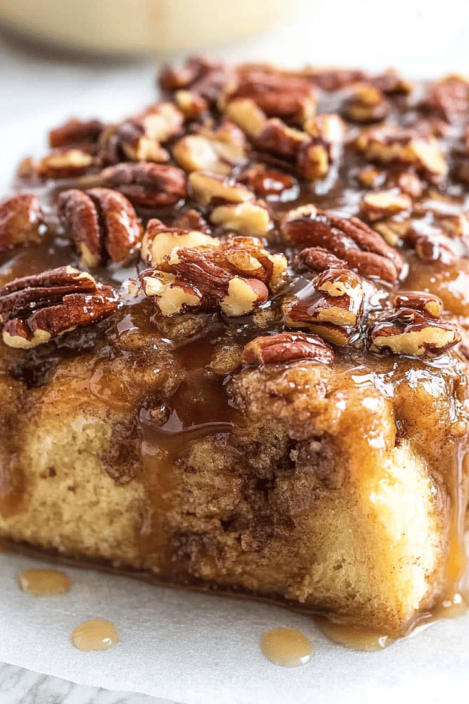 Easy Overnight Caramel Pecan Cinnamon Rolls