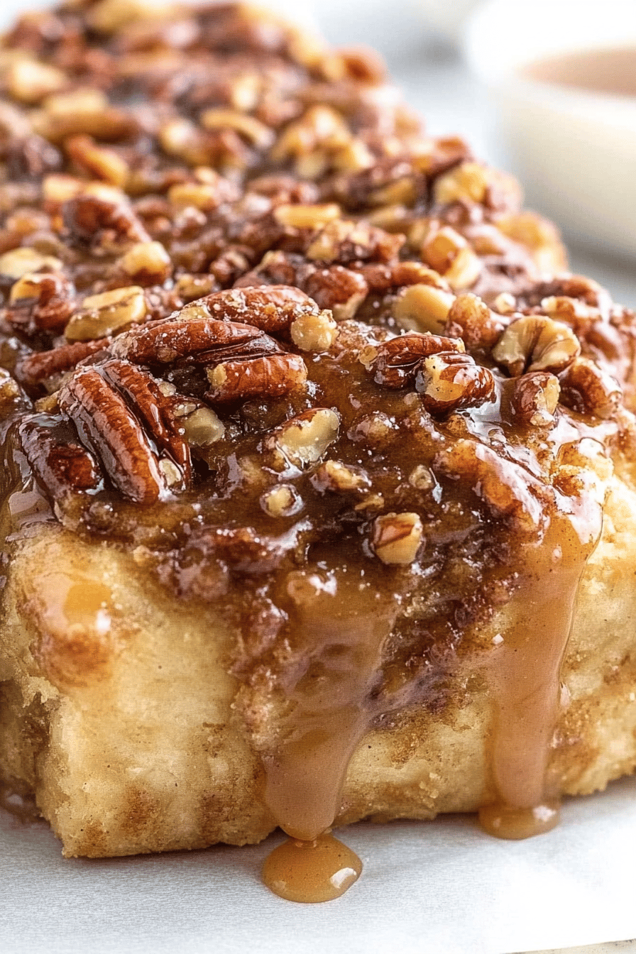 Easy Overnight Caramel Pecan Cinnamon Rolls ingredients