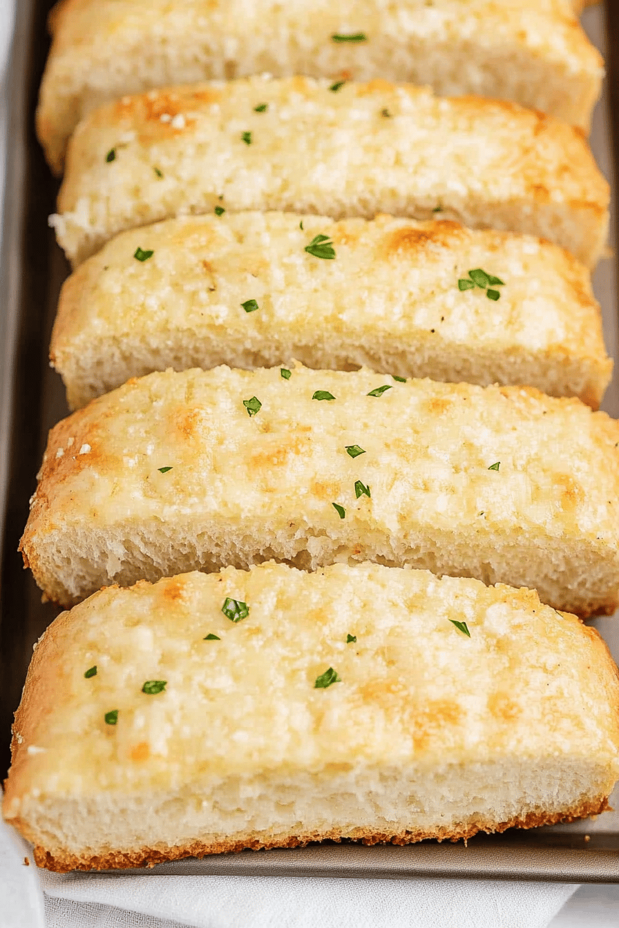 Easy Parmesan Garlic Bread Recipe Final Dish Presentation