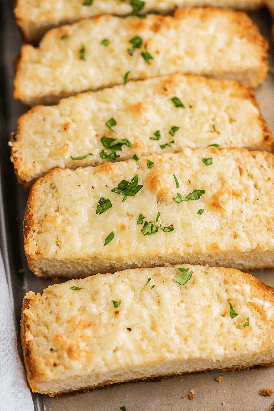 Easy Parmesan Garlic Bread Recipe Final Dish Presentation