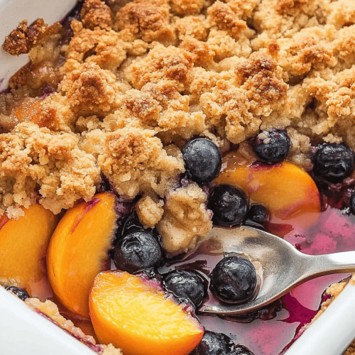 Easy Peach Blueberry Crisp Recipe