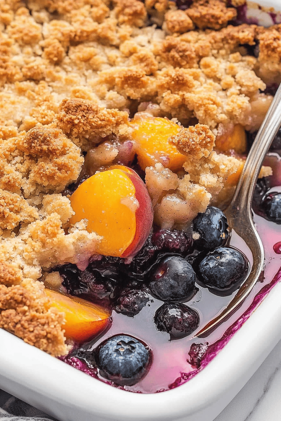 Easy Peach Blueberry Crisp Recipe ingredients
