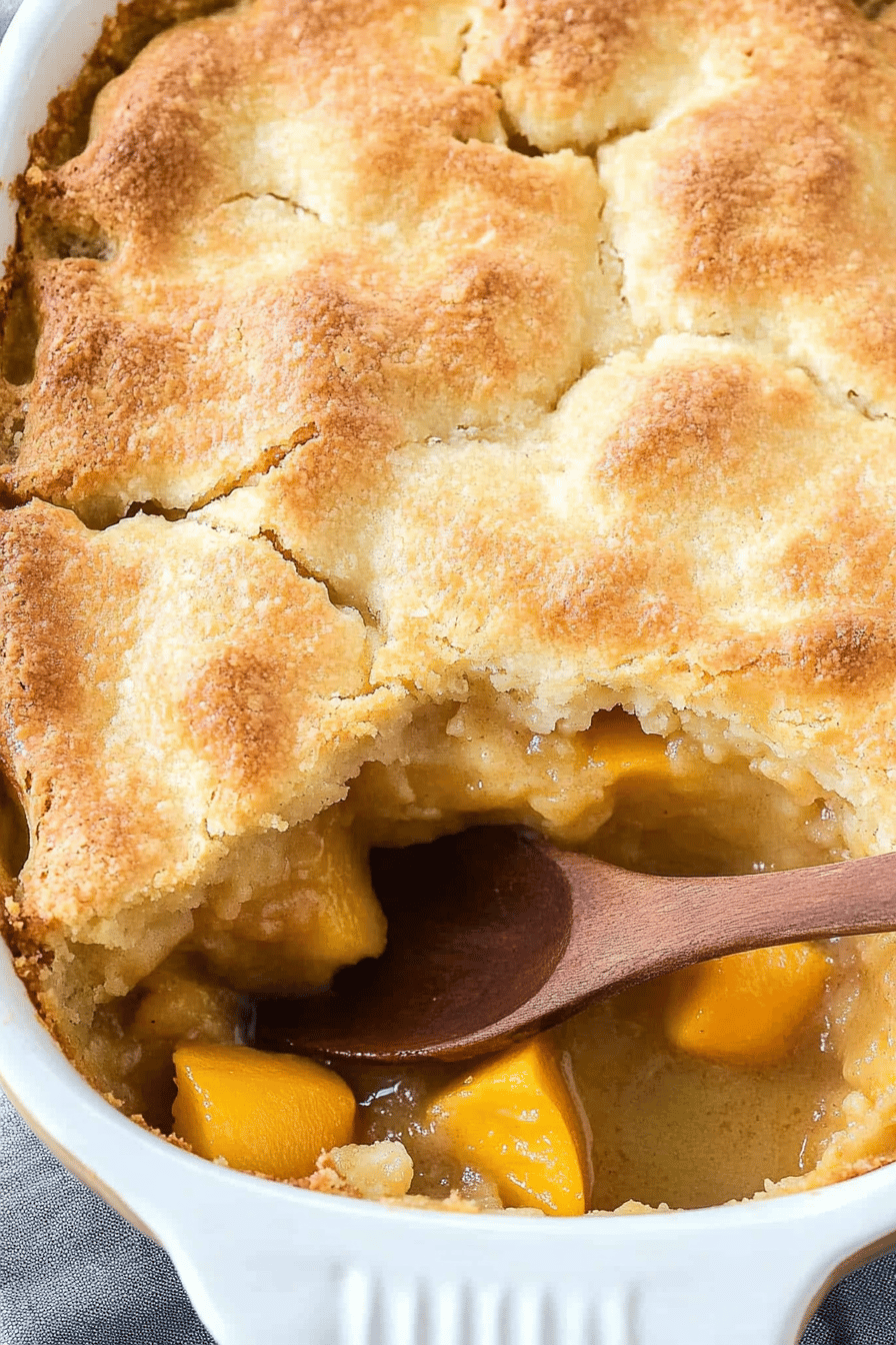 Easy Peach Cobbler Recipe Final Dish Presentation