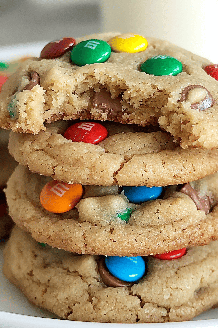 Easy Peanut Butter M&M Cookies Recipe ingredients