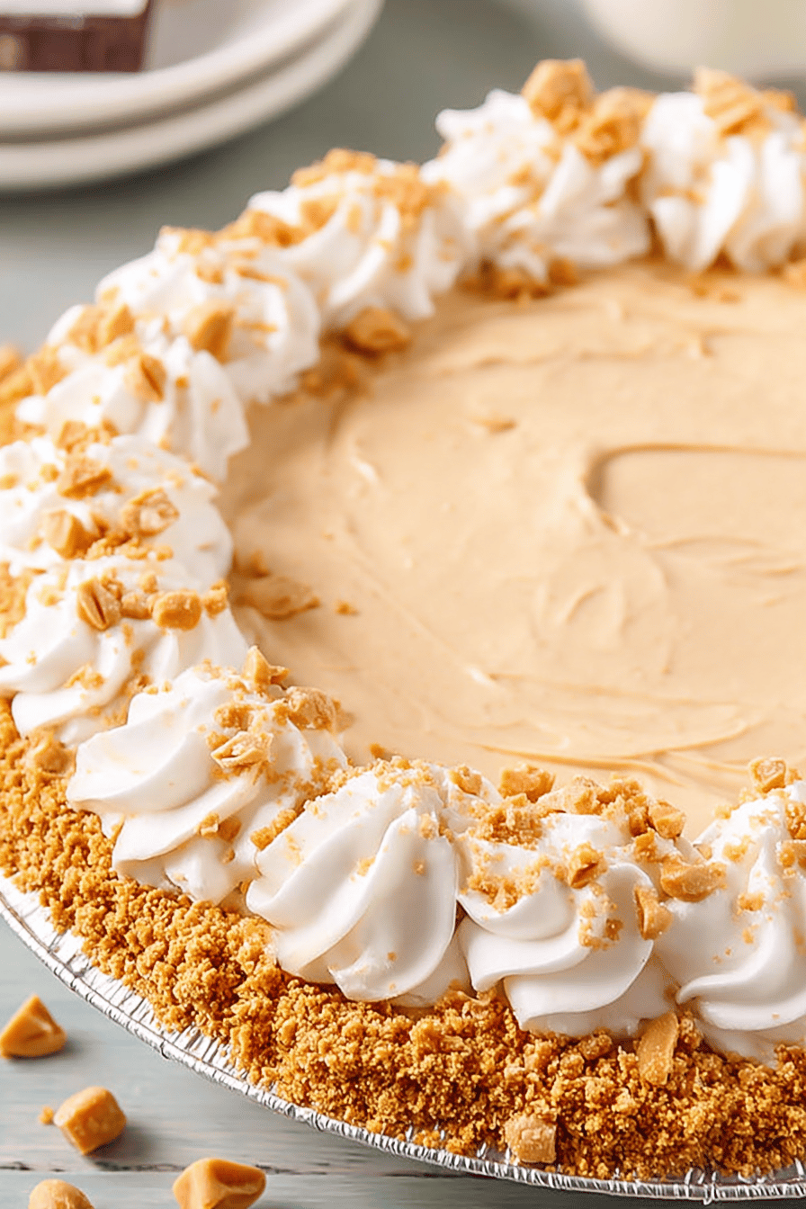 Easy Peanut Butter Pie Recipe Final Dish Presentation
