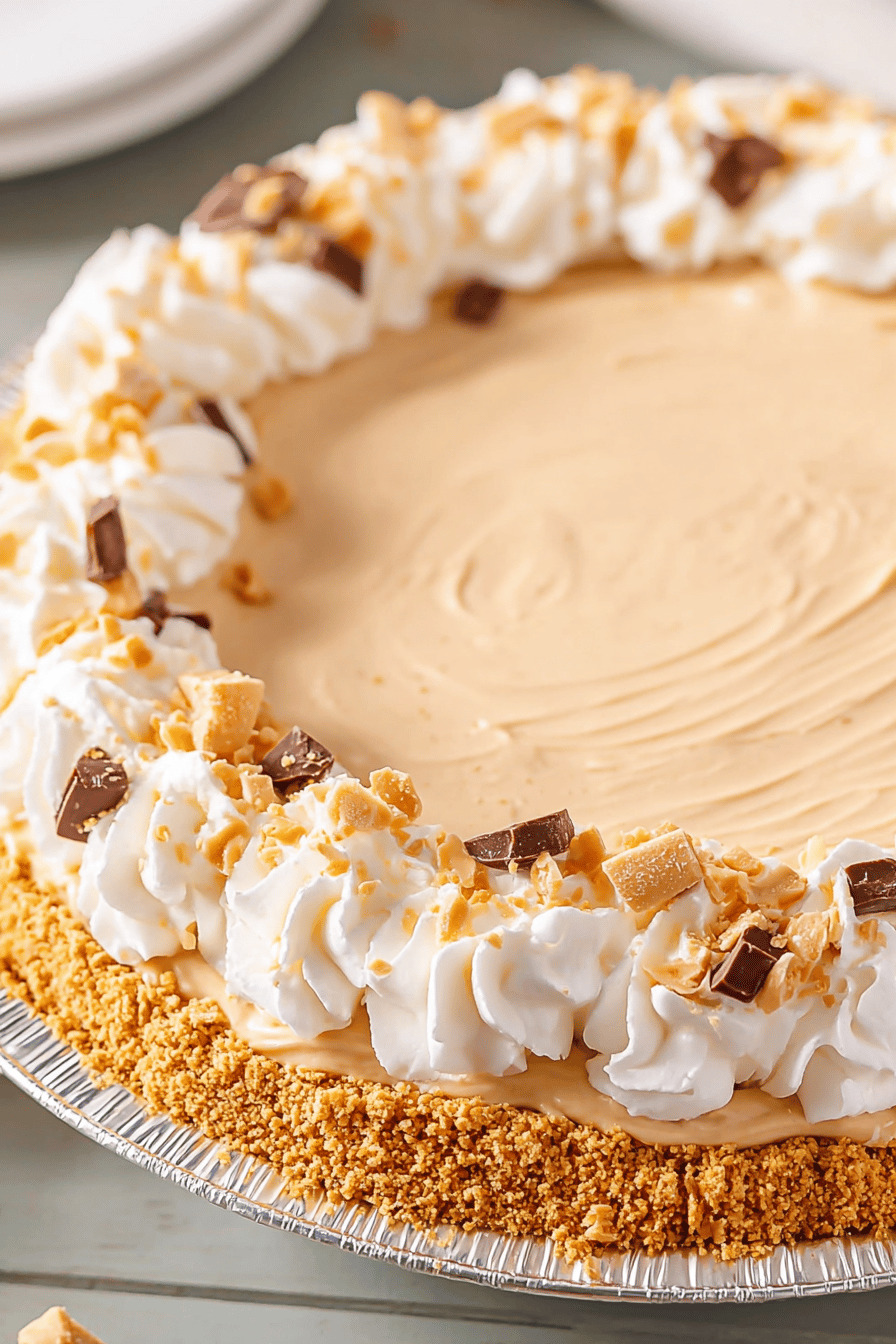 Easy Peanut Butter Pie Recipe Final Dish Presentation