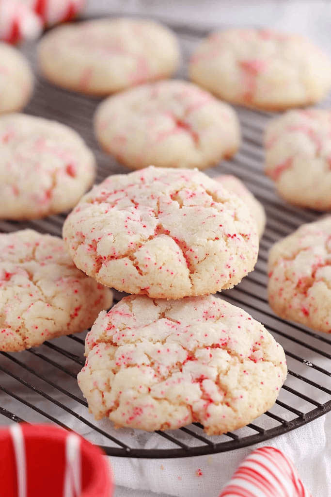 Easy Peppermint Cake Mix Cookies Recipe