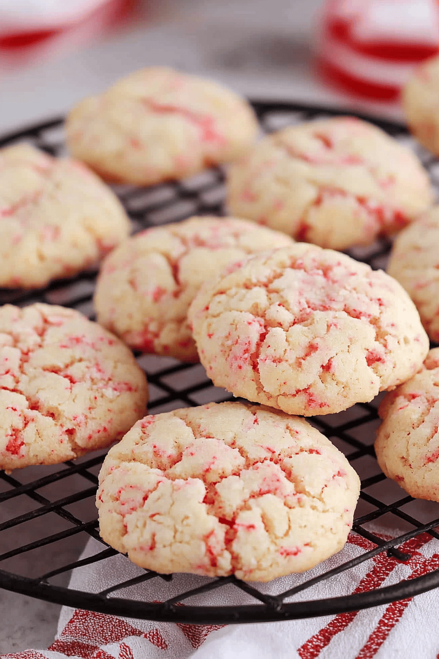Easy Peppermint Cake Mix Cookies Recipe ingredients