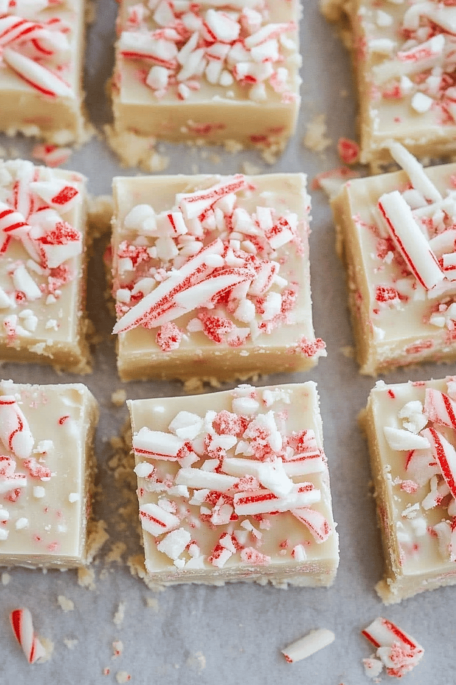 Easy Peppermint Crunch Fudge Recipe Final Dish Presentation