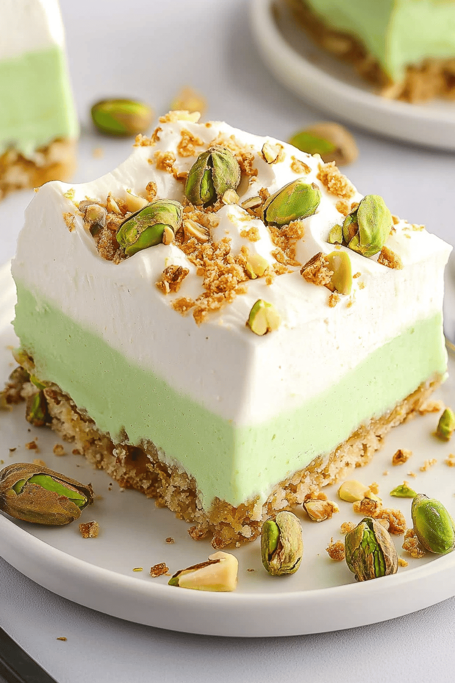 Easy Pistachio Pudding Dessert Recipe Final Dish Presentation