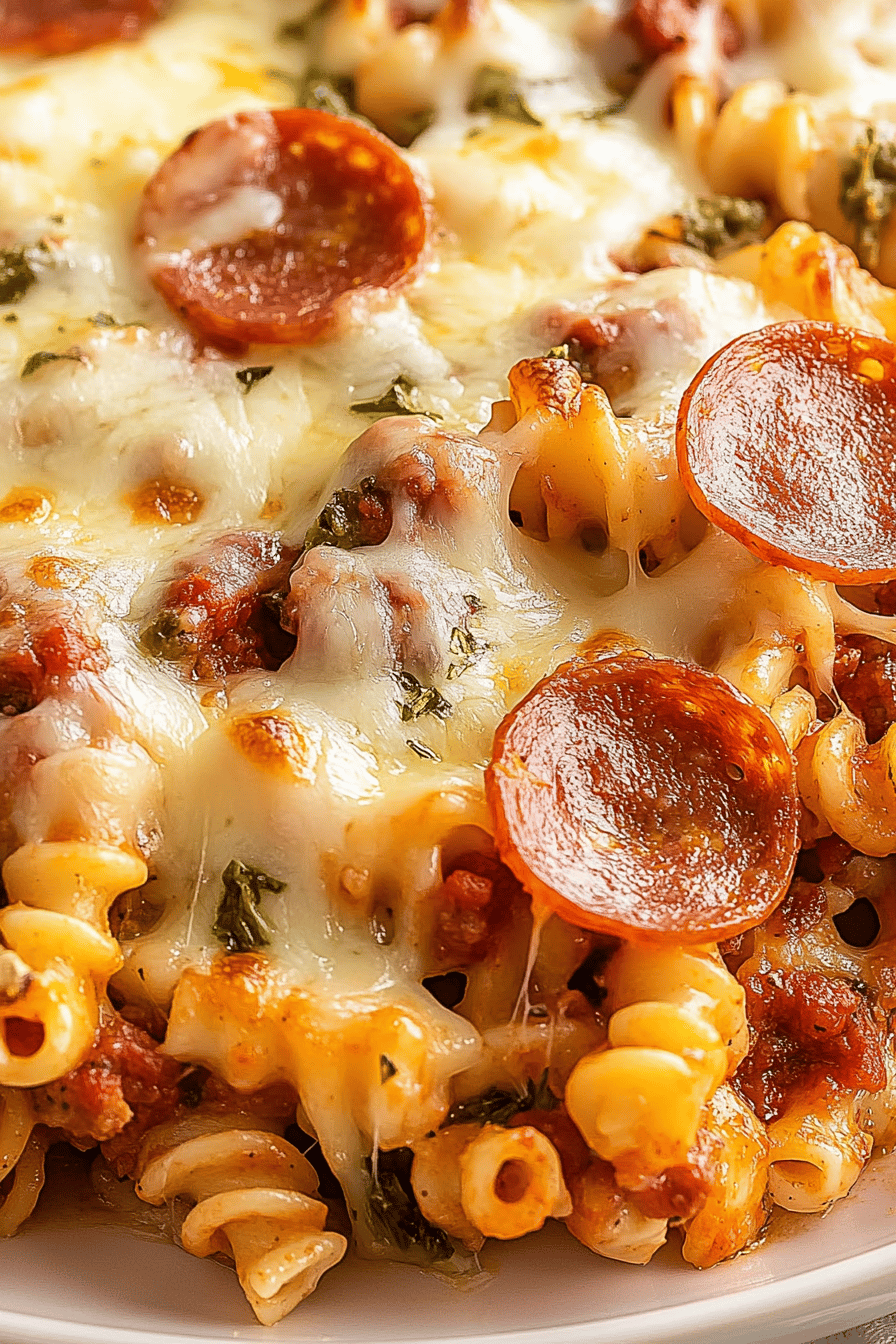 Easy Pizza Pasta Casserole Recipe ingredients