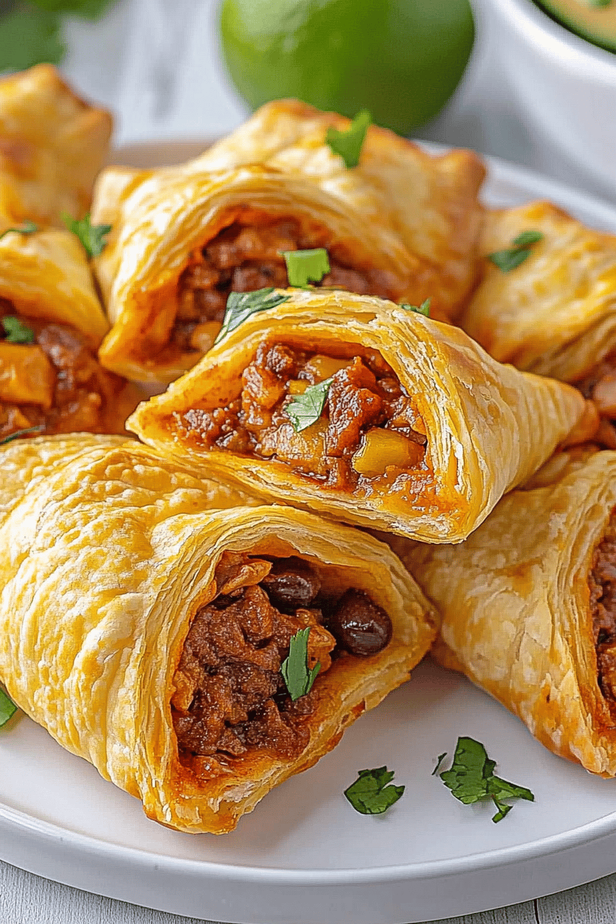 Easy Puff Pastry Tacos Final Dish Presentation