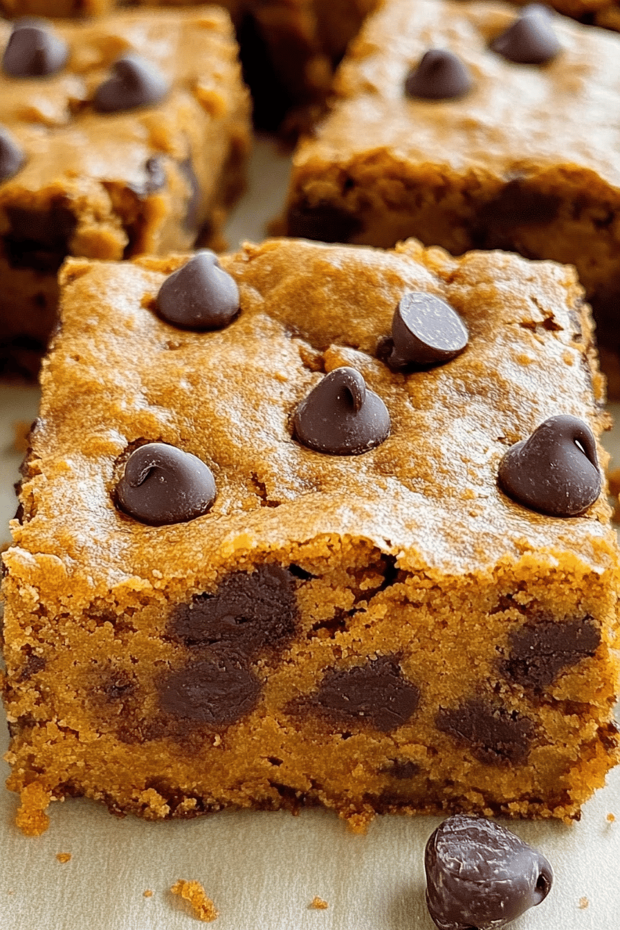 Easy Pumpkin Chocolate Chip Bars Recipe ingredients