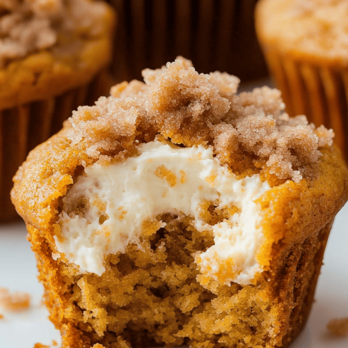 Easy Pumpkin Cream Cheese Streusel Muffins