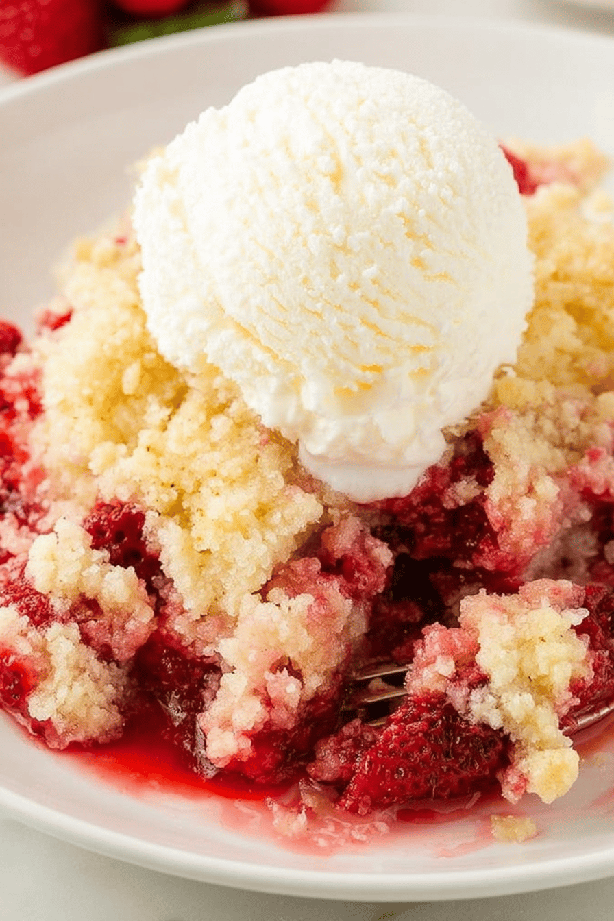 Easy Raspberry Cobbler Recipe Final Dish Presentation